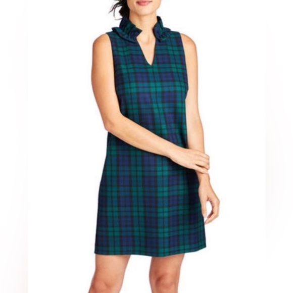Vineyard Vines Dresses & Skirts - Vineyard Vines Blue and Green Plaid Midi Dress